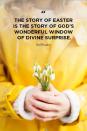 <p>"The story of Easter is the story of God’s wonderful window of divine surprise."</p>