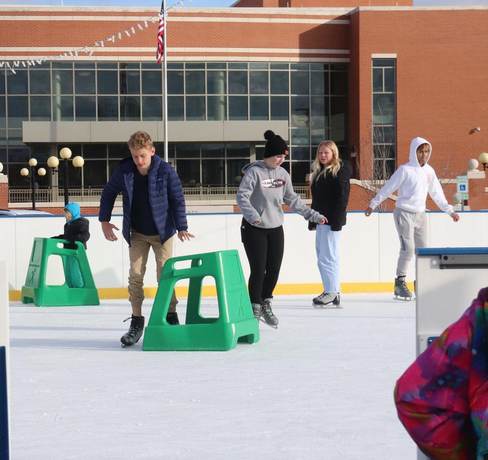 The ice skating rink in downtown Pontiac is one of the new "parks" that Gary Beckman has inherited as the new director of the Parks and Recreation Department for the City of Pontiac.