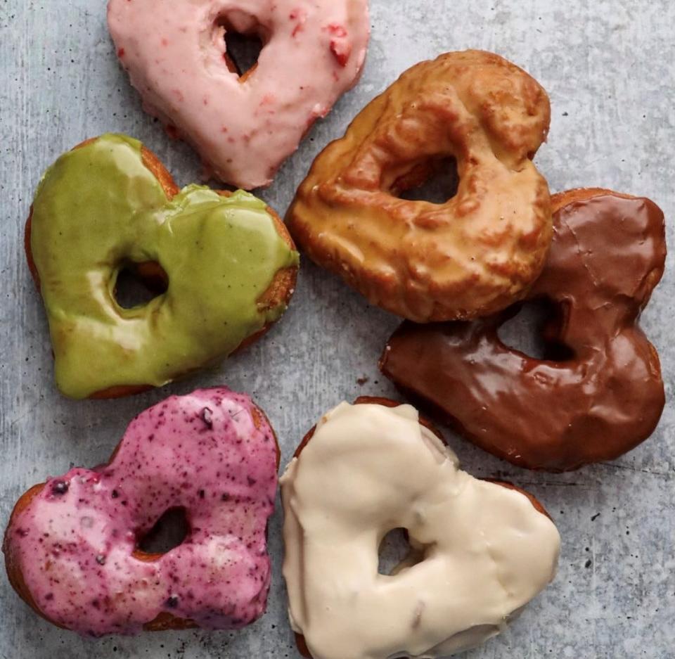 All of Food Baby's vegan donuts are shaped like hearts.