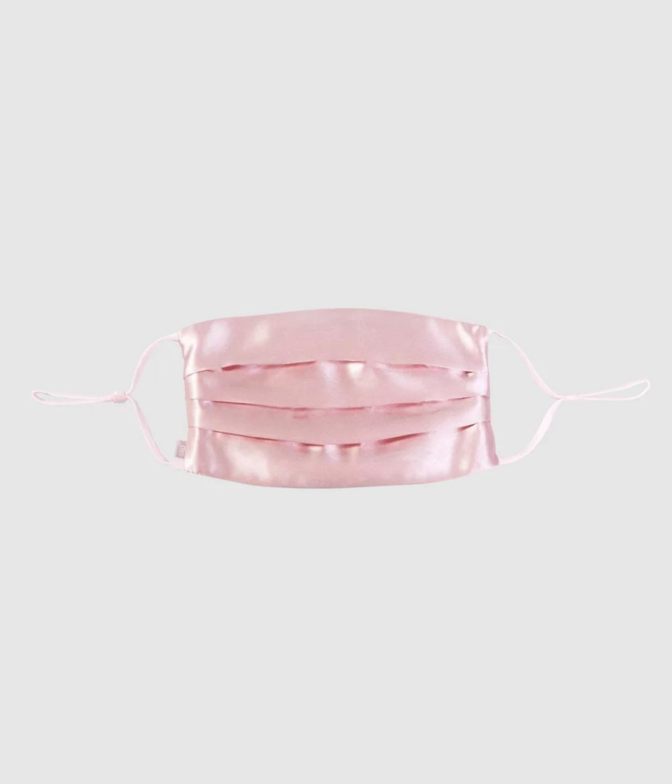 A pink silk mask from The Iconic