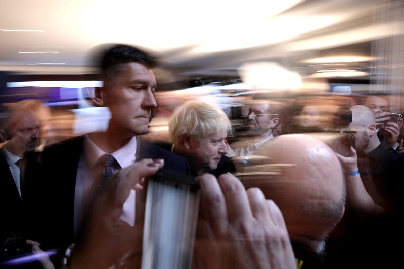 FILE PHOTO: Britain's PM Johnson launches the Conservative Party Scottish Manifesto in North Queensferry