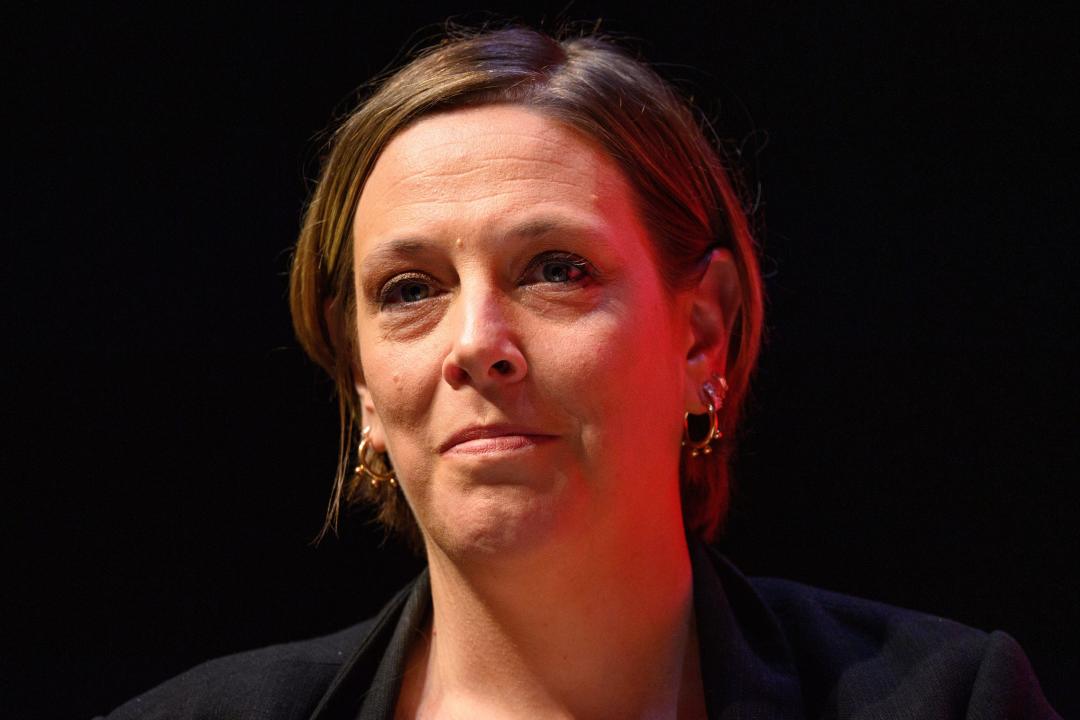 London, UK. 10 October 2023. Jess Phillips MP  speaks during the Labour Party Conference in Liverpool. Photo credit should read: Matt Crossick/Empics/Alamy Live News