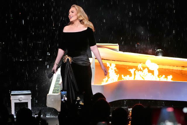 <p>Kevin Mazur/Getty</p> Adele performs at her Las Vegas residency in November 2022