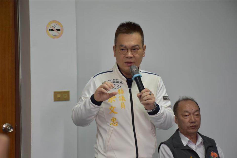 苗栗縣議員余文忠參加國民黨內初選爭取出線參選苗栗市長。（謝明俊攝）