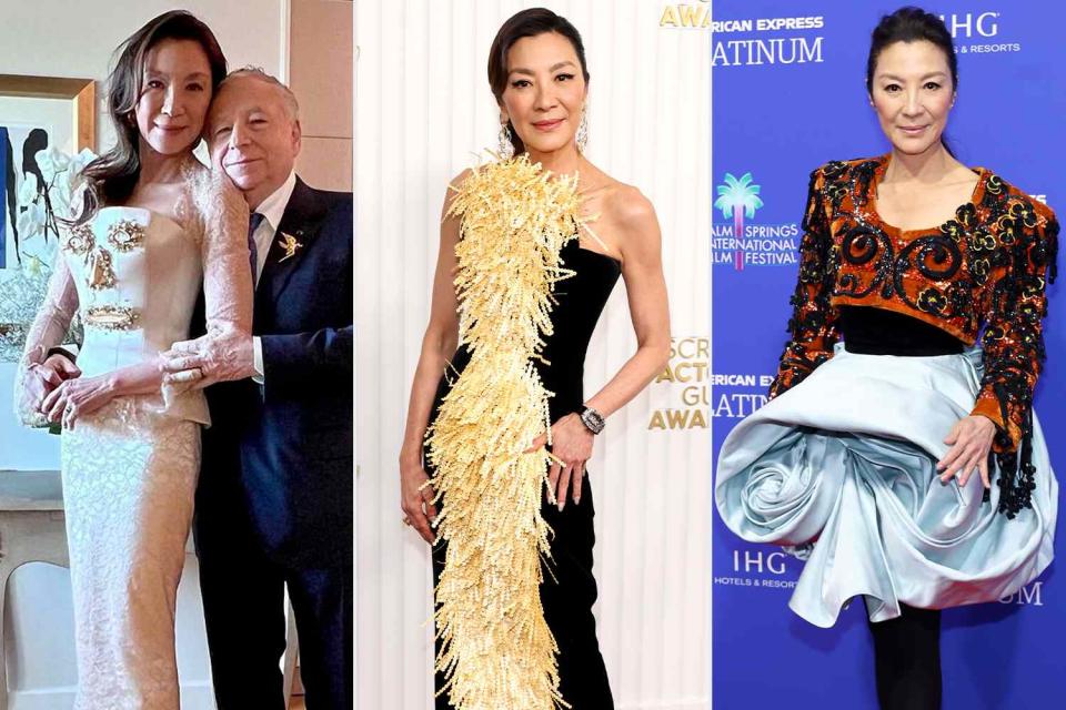 <p>Michelle Yeoh/ Instagram; Amy Sussman/WireImage; Amy Sussman/Getty</p>