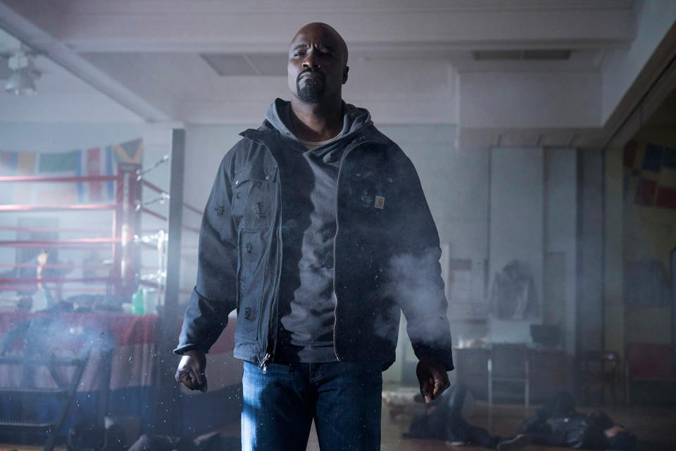 <p>It’s no secret the first 13 episodes of Netflix’s <em>Luke Cage</em> are all named after Gang Starr songs. But is there a reason why the show is so deeply entrenched in classic hip-hop? <i>S</i>howrunner Cheo Hodari Coker told <a rel="nofollow noopener" href="https://hiphopdx.com/interviews/id.2969/title.marvel-luke-cage-gang-starr-cheo-hodari-coker" target="_blank" data-ylk="slk:HipHopDX;elm:context_link;itc:0;sec:content-canvas" class="link ">HipHopDX</a> he took a page from Shondaland’s book, as well as a trick he used in music journalism class, where he learned to pick a song for a cover line. “It was really just a combination of finding songs titles that resonate and then seeing how you can build cinematic resonance with your story and your characters,” Coker explained. “What I noticed in going through my iTunes is that Gang Starr songs always had that kind of presence, and so it just worked basically picking those song titles and making it into something.”<br><br>(Photos: Myles Aronowitz/Netflix) </p>