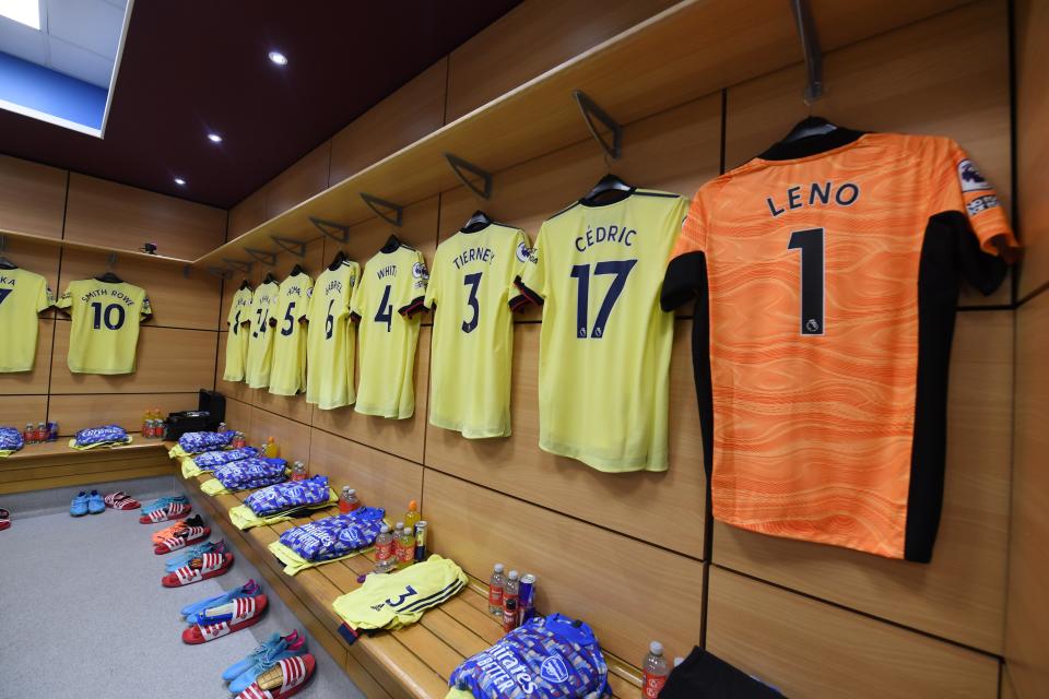 A look inside Arsenal’s dressing room (Getty Images)