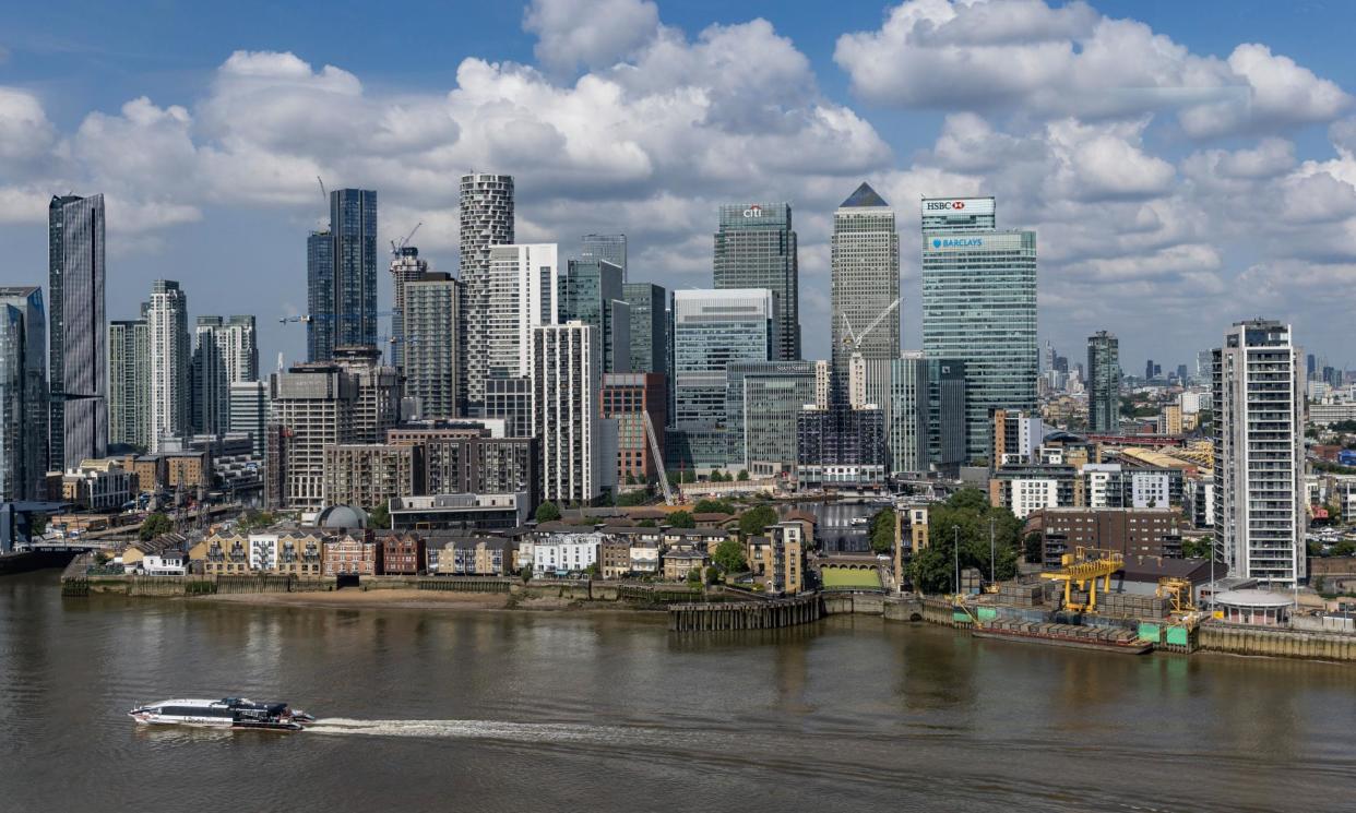 <span>Jeremy Hunt’s budget suggested the government’s definition of levelling up could include London’s Canary Wharf.</span><span>Photograph: Dan Kitwood/Getty Images</span>