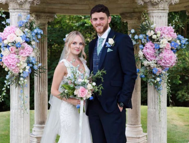 Pc Andrew Harper and wife Lissie pictured on their wedding day, just one month ago. (PA)