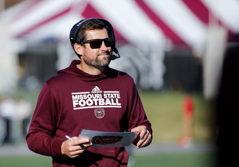 Missouri State head coach Ryan Beard during the Bears win on the University of Northern Iowa Panthers at Plaster Stadium on Saturday, Nov. 11, 2023.