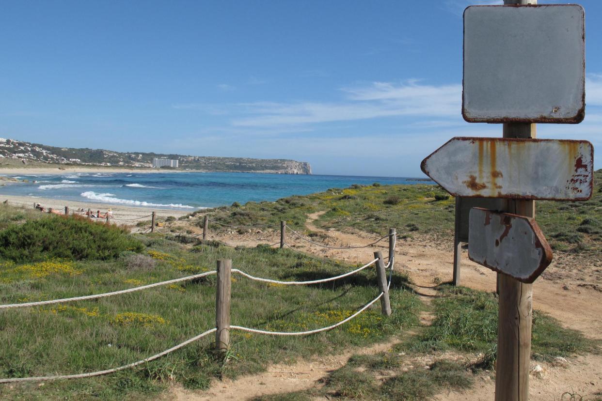 Danger zone? A beach on the south side of Menorca: Simon Calder