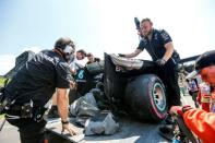 Formula One - Grand Prix of Austria - Spielberg, Austria - 2/7/16 - Mercedes Formula One driver Nico Rosberg's car of Germany after crashing in training. REUTERS/Dominic Ebenbichler