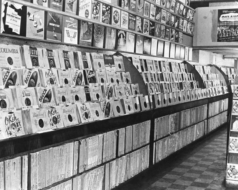 <p>Founded in 1937 by Hyman Shapiro and his sons in Pittsburgh, the company specialized in used 78 RPM records from jukeboxes. Crazy, right? But it became the first music store chain in the U.S., and in 1964, <a href="http://old.post-gazette.com/businessnews/20020125nrm0125bnp2.asp" rel="nofollow noopener" target="_blank" data-ylk="slk:the store helped bring the Beatles to town for a concert;elm:context_link;itc:0;sec:content-canvas" class="link ">the store helped bring the Beatles to town for a concert</a>. The company had more than 160 stores, as far away as Hawaii and Guam, by 1998. But sales suffered in the '90s, and all stores closed by 2002.</p>