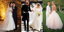 <p>Celeb marriages don’t always last, but what they wear to walk down the aisle serves as #weddinginspo forever. From the prettiest princesses to A-list actresses, these are the 35 best wedding dresses worn by famous faces.<br></p>