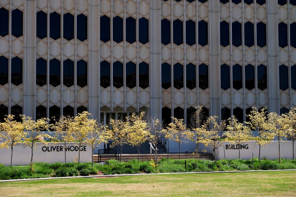 The Oliver Hodge Building is pictured April 12 at the Oklahoma state Capitol complex.