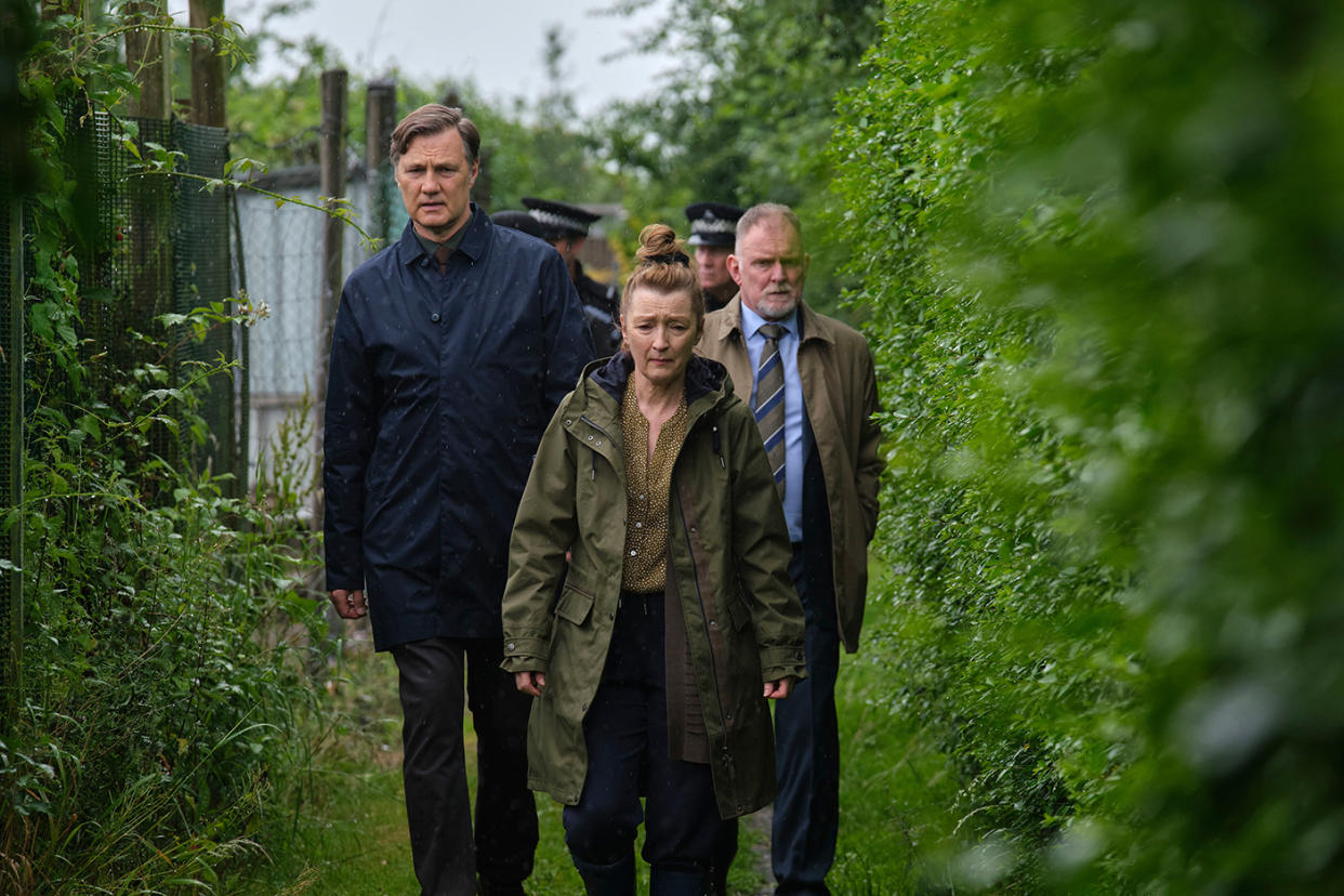 David Morrisey, Lesley Manville and Robert Glenister star. (BBC)