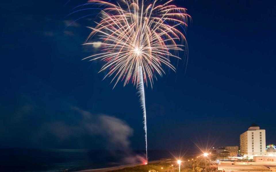 Fireworks over Carolina Beach North Carolina Wilmington