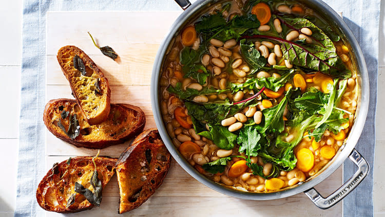 white beans greens stew