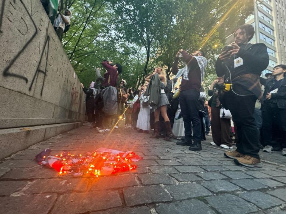 At least 27 people were cuffed as demonstrations near the star-studded Met Gala on the Upper East Side descended into chaos Monday evening. Jack Morphet/NY Post