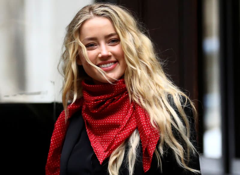 Actors Johnny Depp and Amber Heard at the High Court in London