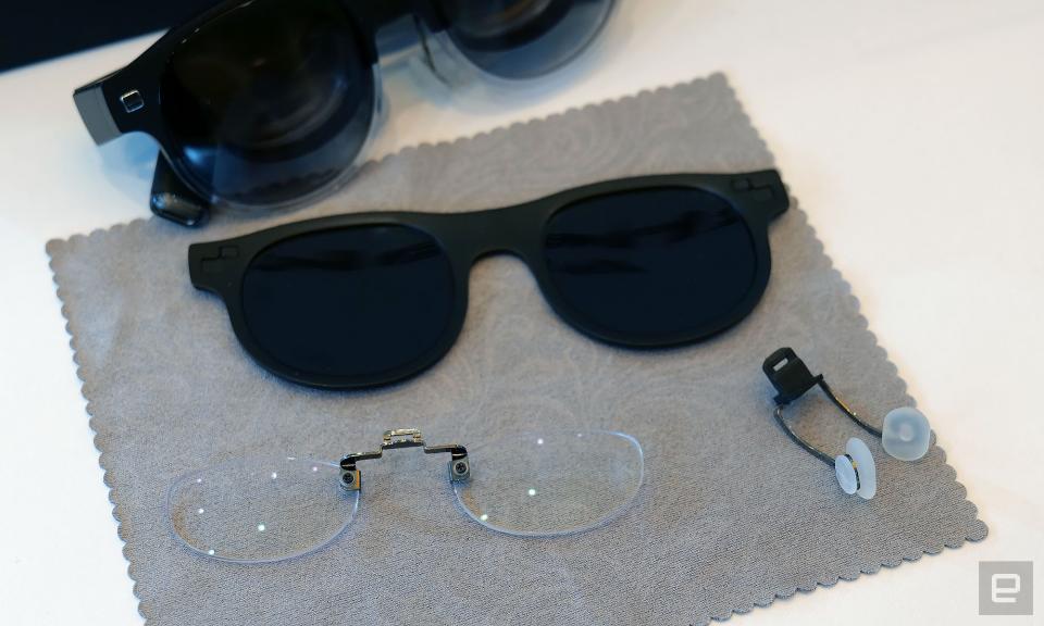 <p>Hands-on photos of ASUS' AirVision M1 glasses from CES 2024.</p>
