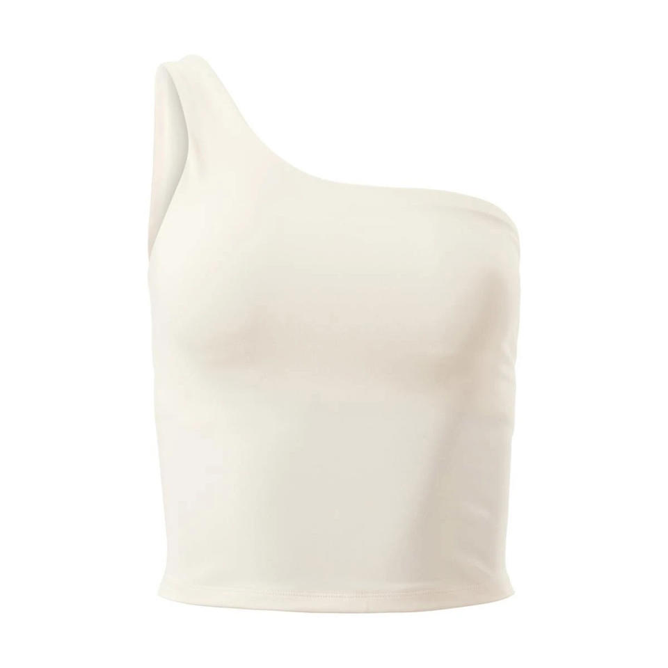 Girlfriend Ivory Bianca One-Shoulder Tank