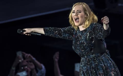 Adele in concert - Credit: AP