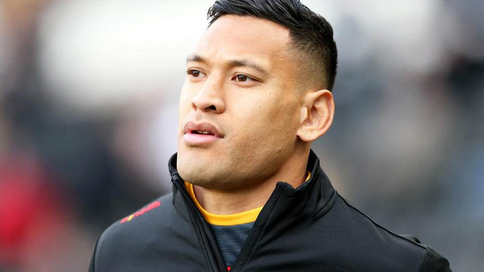 Israel Folau, pictured here in action for Catalans Dragons in the Super League.