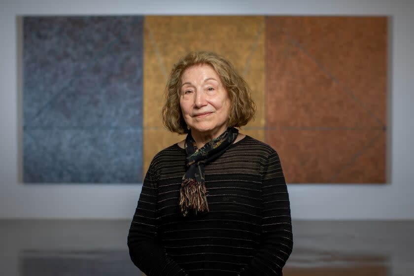 LOS ANGELES, CA - MAY 11: Artist Virginia Jaramillo's work, "East of the Sun, West of the Moon," is featured in an exhibition at Pace Gallery. Photographed at Pace Gallery on Thursday, May 11, 2023 in Los Angeles, CA. (Myung J. Chun / Los Angeles Times)