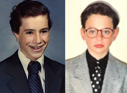 Stephen Colbert, left, and Nick Kroll, right, launched the #puberme campaign last week. They posted these photographs online to get the ball rolling. (Photo: YouTube)