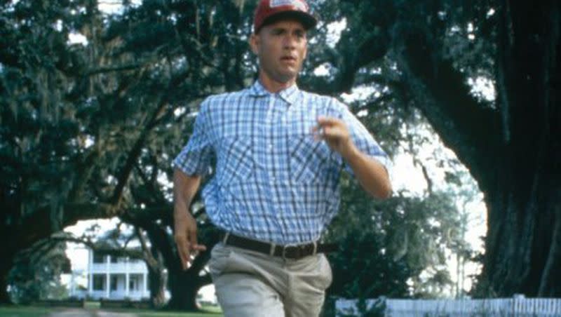 Tom Hanks in “Forrest Gump” (1994). “Forrest Gump” is known for its upbeat and hopeful theme.