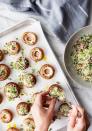 <p>A classic party hors d'oeuvres, these two-bite caps are great reminders that the best way to enjoy the earthy flavors of a mushroom is to keep it whole (and paired with plenty of cheese!).</p><p><em><a href="https://www.loveandlemons.com/stuffed-mushrooms/" rel="nofollow noopener" target="_blank" data-ylk="slk:Get the recipe from Love & Lemons »;elm:context_link;itc:0;sec:content-canvas" class="link ">Get the recipe from Love & Lemons »</a></em></p>