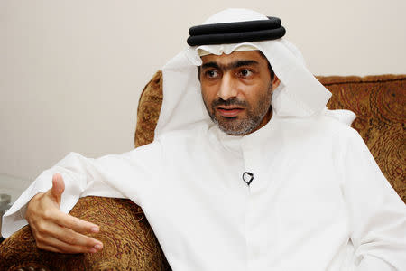 FILE PHOTO: Ahmed Mansoor, one of the five political activists pardoned by the United Arab Emirates, speaks to Reuters in Dubai November 30, 2011. REUTERS/Nikhil Monteiro/File Photo