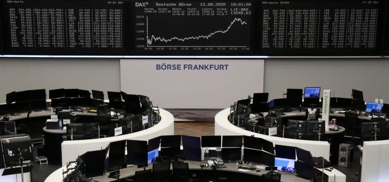 The German share price index DAX graph is pictured at the stock exchange in Frankfurt