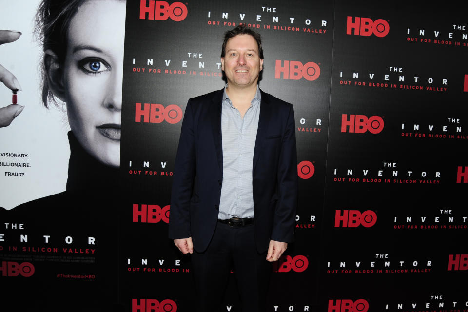 NEW YORK, NY - FEBRUARY 28: John Carreyrou attends HBO Hosts The Premiere Of 