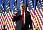 FILE - In this May 17, 2019, file photo, U.S. President Donald Trump arrives to speak at the National Association of REALTORS Legislative Meetings and Trade Expo, in Washington. While in Japan, Trump can point to Tokyo’s streets to drive home a sore point in trade relations between the allies: the absence of made-in-USA vehicles. (AP Photo/Alex Brandon, File)