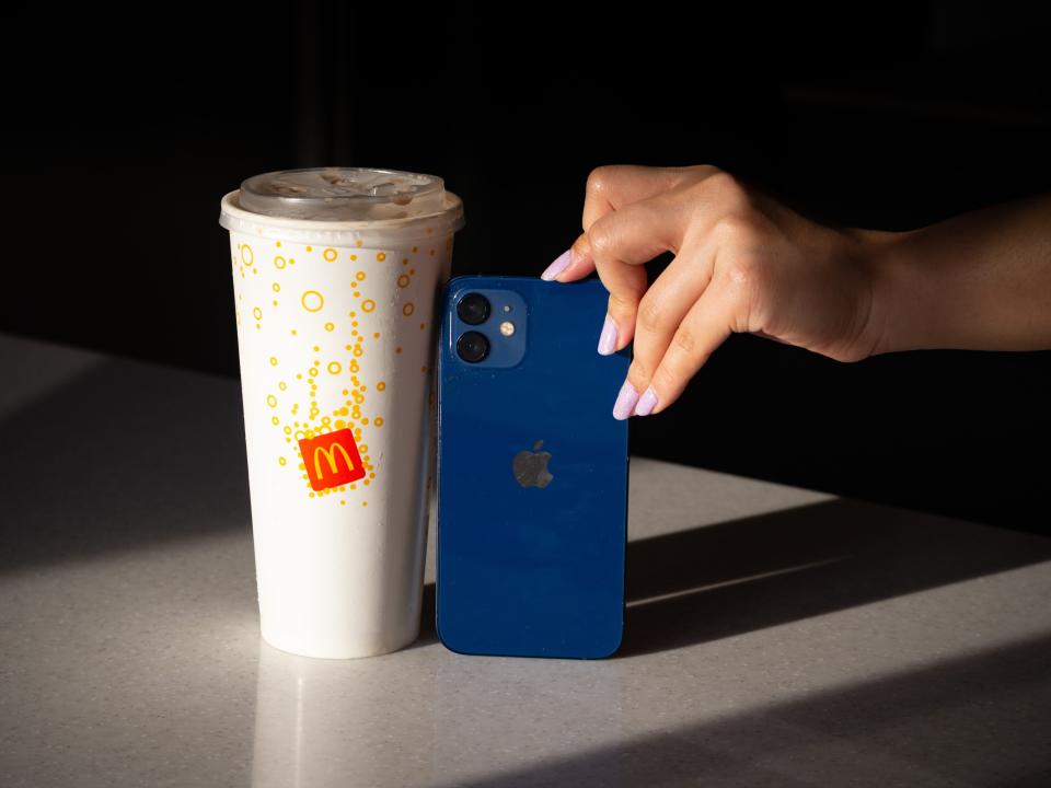 Large drink vs an iPhone 12.