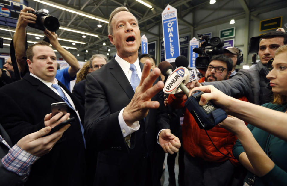 O’Malley speaks in the spin room