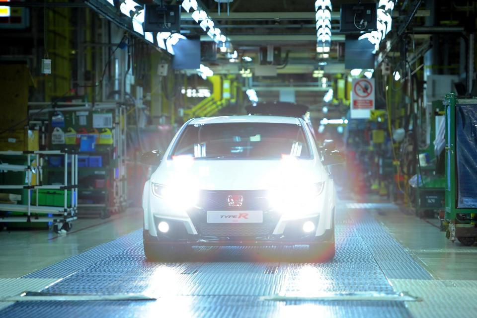 File photo: The first of Honda's new Civic Type R roll off the production line at the factory in Swindon (Andrew Matthews/PA Archive/PA Images)