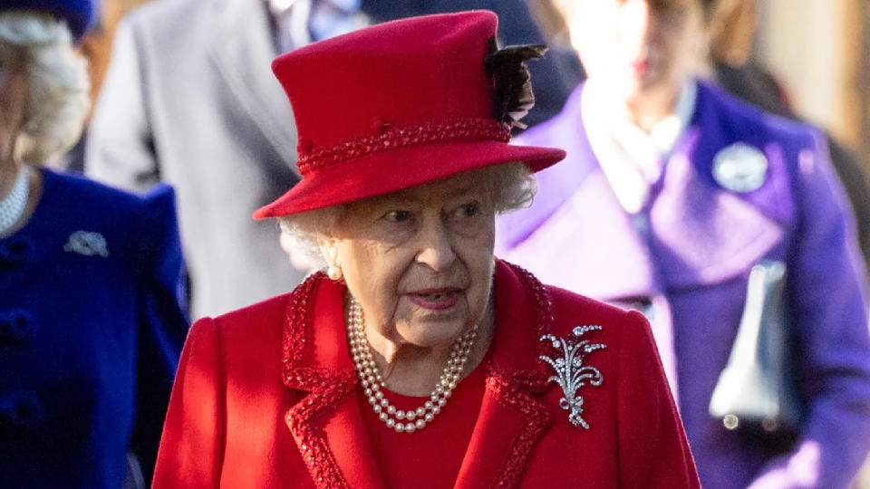 Queen Elizabeth II attends the Christmas Day Church service at Church of St Mary Magdalene