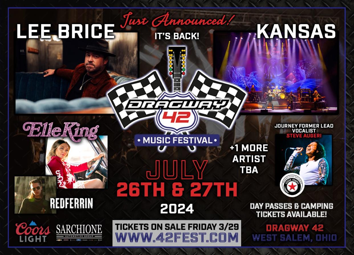 The Dragway 42 Music Festival, scheduled for July 26-27 in Wayne County, has been canceled. This would have marked the second year for the event.