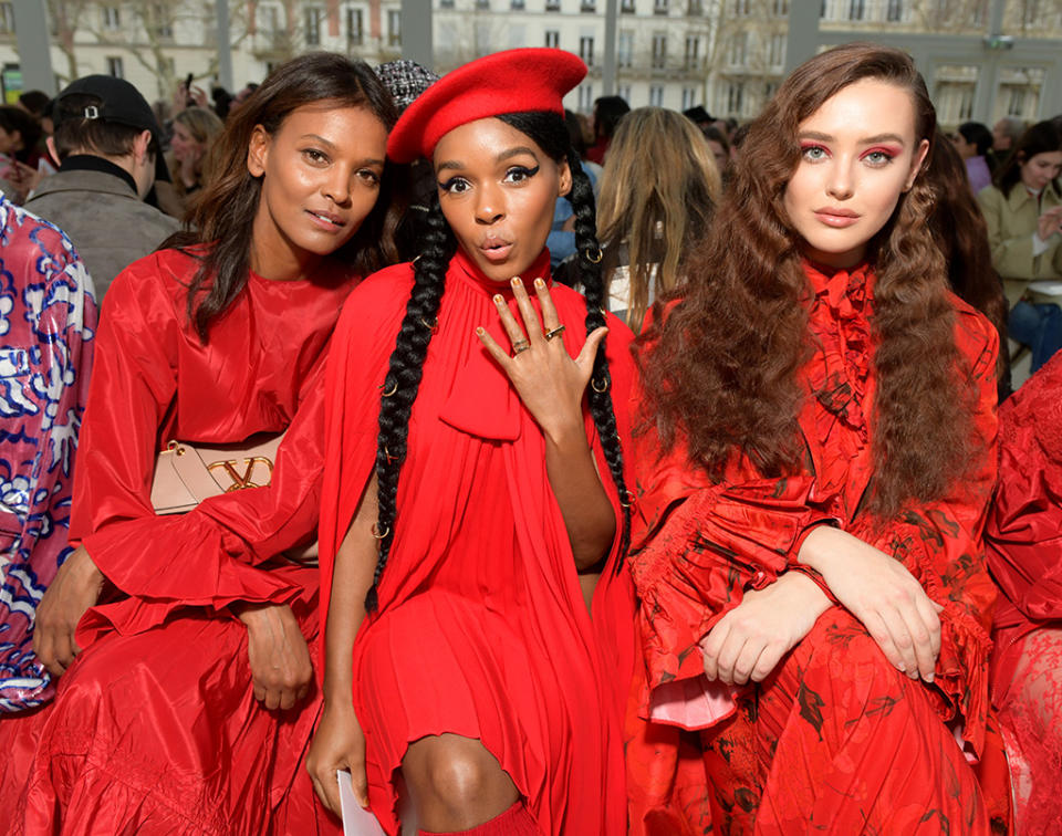 Liya Kebede, Janelle Monae and Katherine Langford in the front rowValentino show, Front Row, Fall Winter 2019, Paris Fashion Week, France - 03 Mar 2019