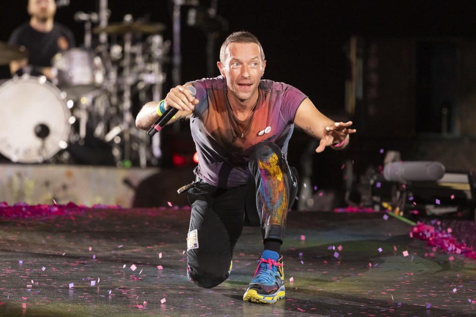 Chris Martin of Coldplay performs at Optus Stadium on November 18, 2023 in Perth, Australia. (Photo by Matt Jelonek/WireImage)