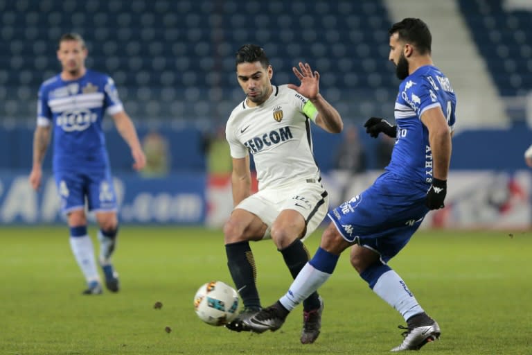 Radamel Falcao (centre) has rediscovered his shooting boots