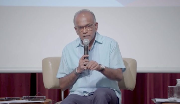 Law and Home Affairs K Shanmugam speaking at a REACH-Zaobao forum. (SCREENSHOT: K Shanmugam/Istagram)