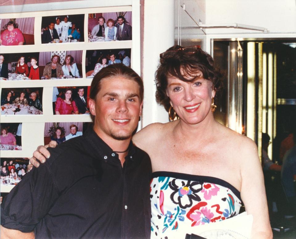 Rod Roddenberry with his mother in the 1990s.