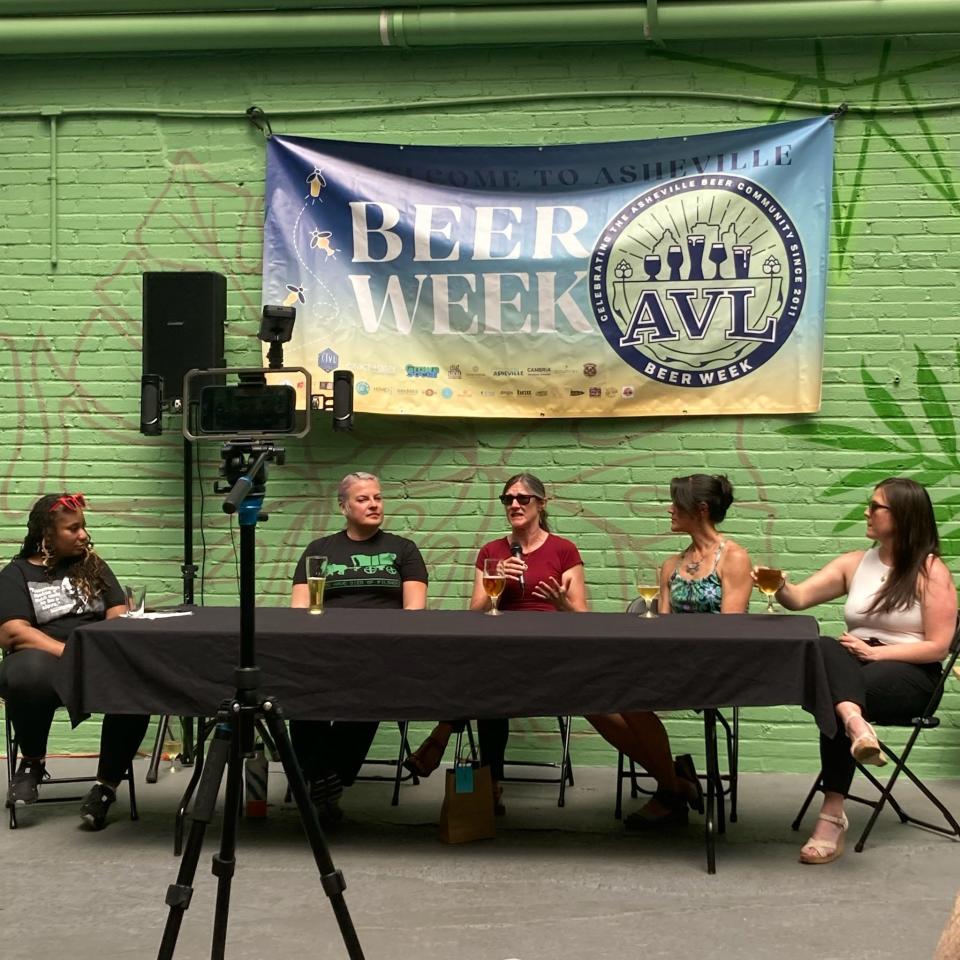 The Women in Brewing panel at Asheville Beer Week 2023.