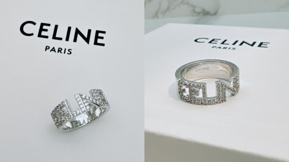 精品飾品好入手推薦：CELINE MONOCHROMS水晶戒指，NT$ 19,500！圖片來源：編輯拍攝