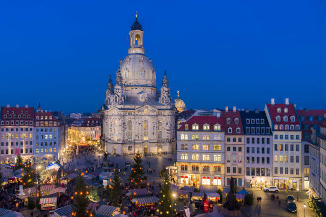 The historical, Renaissance-style Christmas market at...