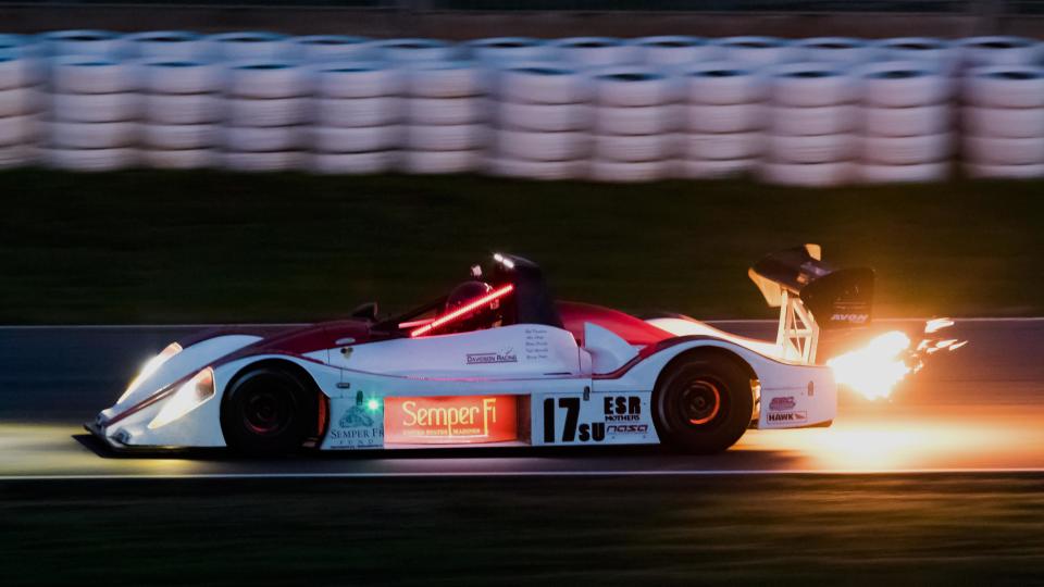 Flames illuminate Thunderhill at night